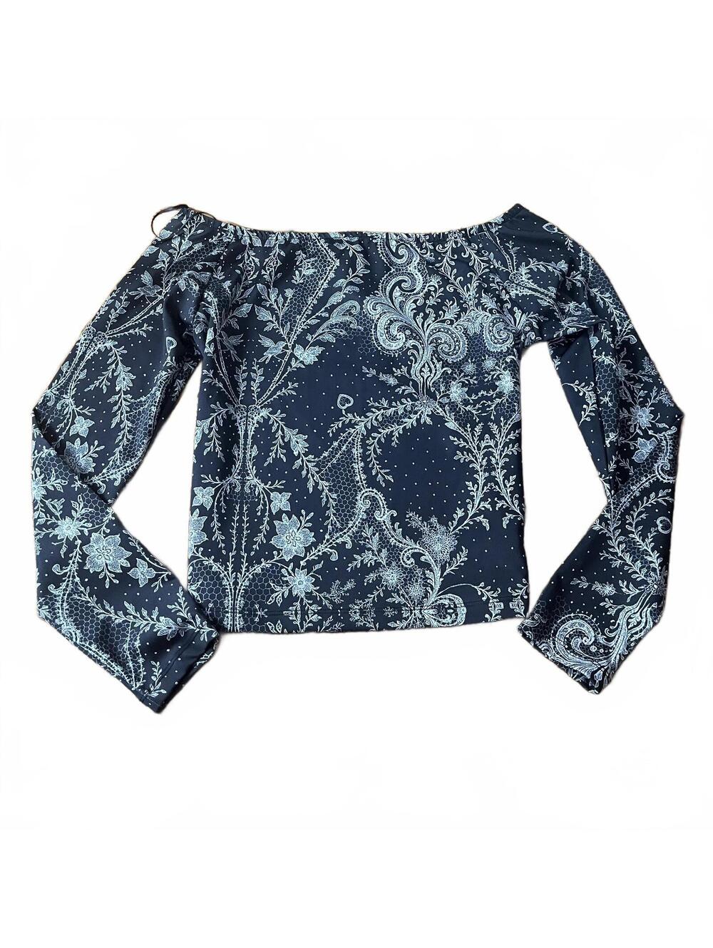 Urban Outfitters Off-Shoulder Boho Black & White Top